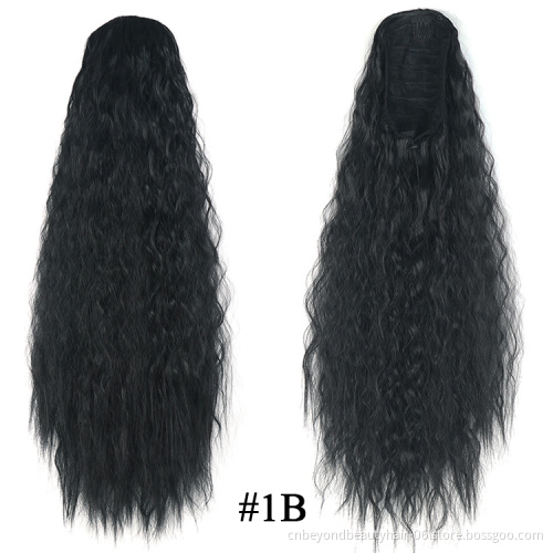 Factory Wholesale cheap drawstring Ponytail Synthetic Kinky Straight Ponytail Hair Extensions Pony tail